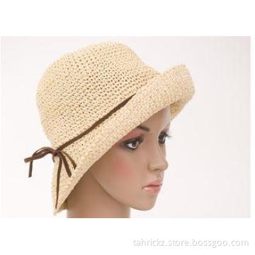 Fashionable 8cm Short Brim Packable Sun Hat , Autumn Leisur